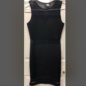 Woman’s Black Dress H&M Divided Mesh Cut Outs 6